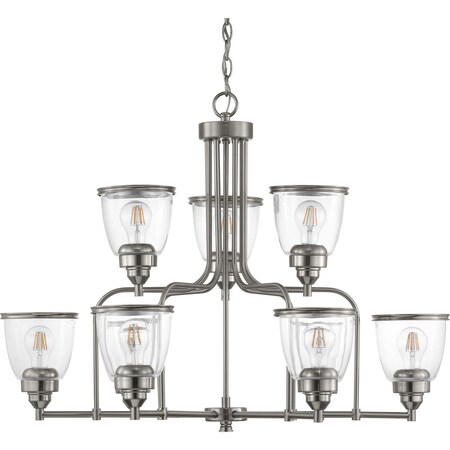 Progress Lighting Saluda Collection Nine-Light Chandelier P400137-009